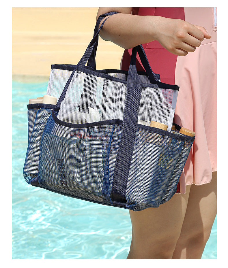 Multi-Pocket Mesh Swimming Bag