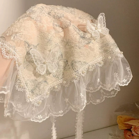 Butterfly Lace Triangular Scarf/Headscarf