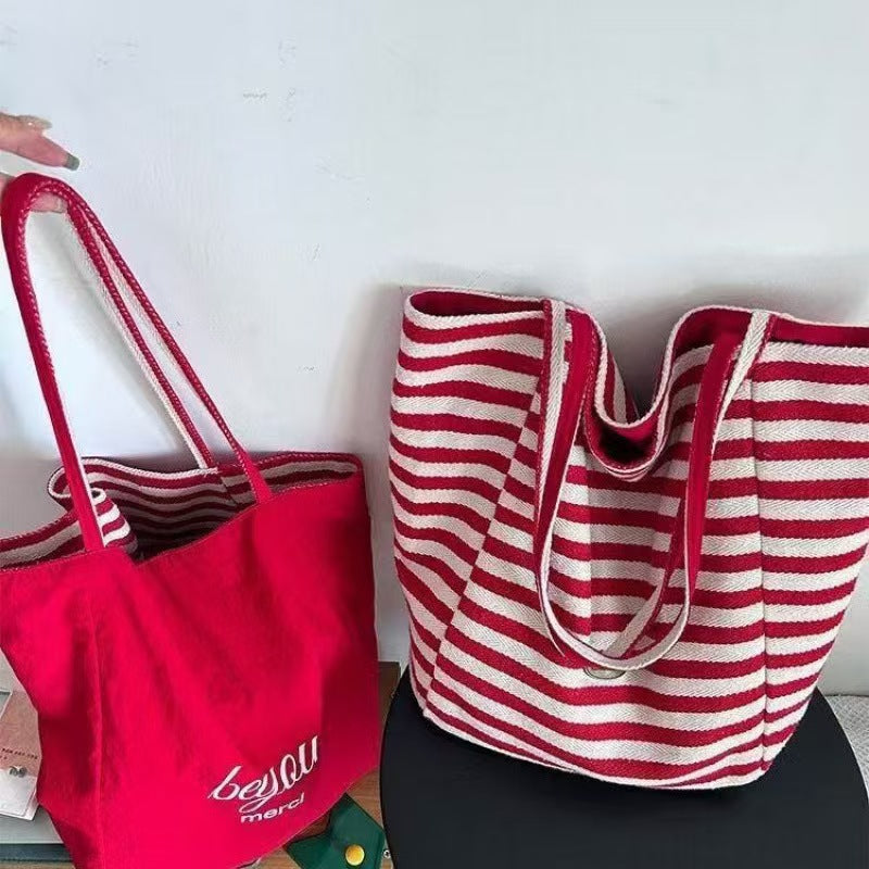 Striped Canvas Bag
