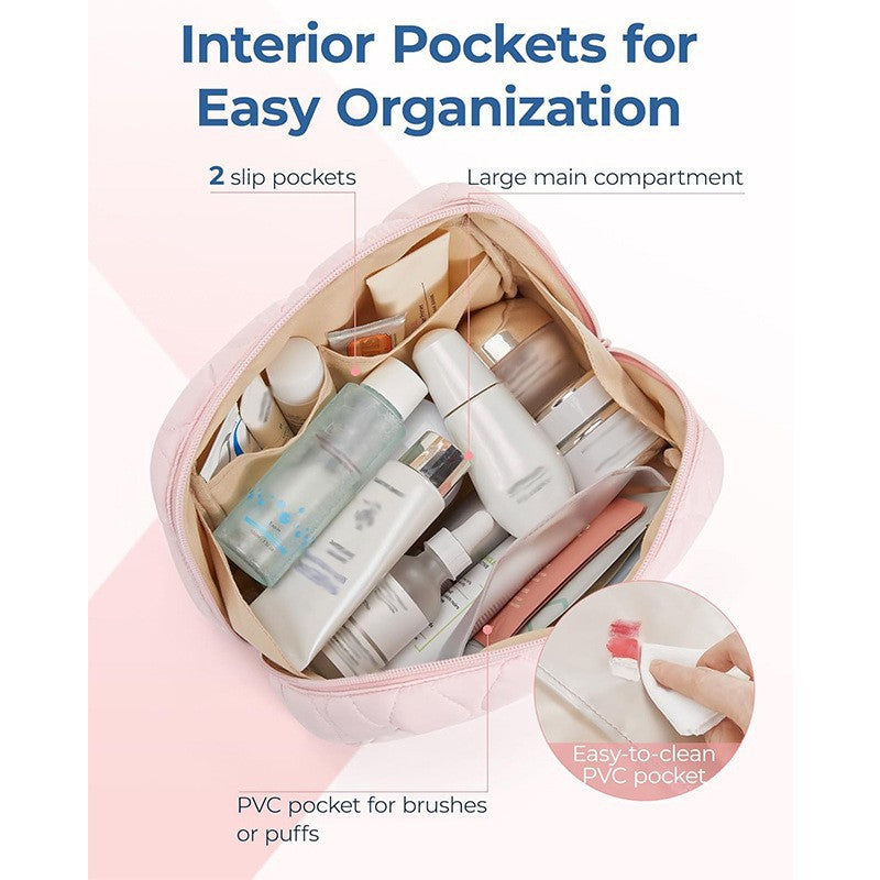 Hand-held Zippered Cosmetic Bag