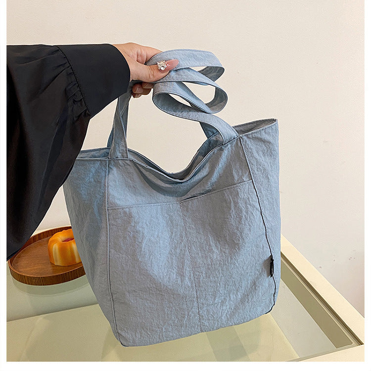 Nylon Waterproof Casual Solid Color Shoulder Bag