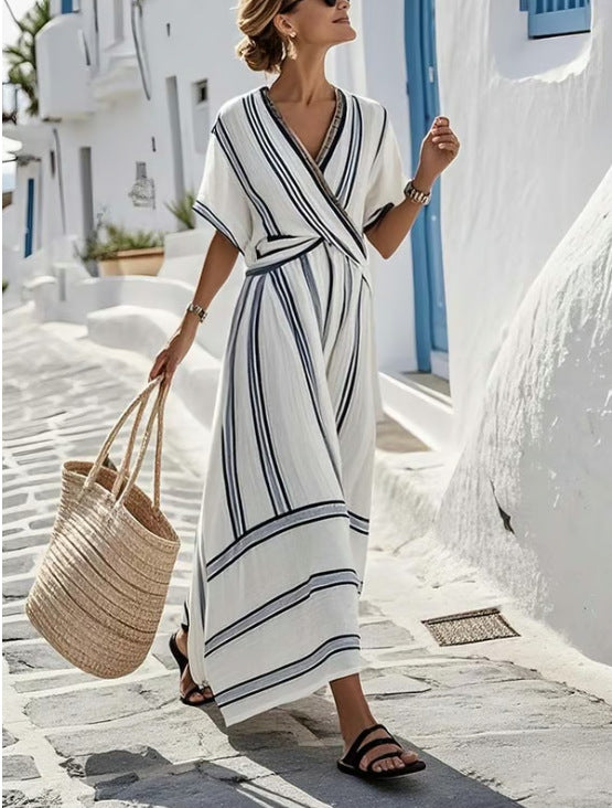 Pleated Flared Dress