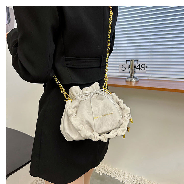 Solid Color Shoulder Bag