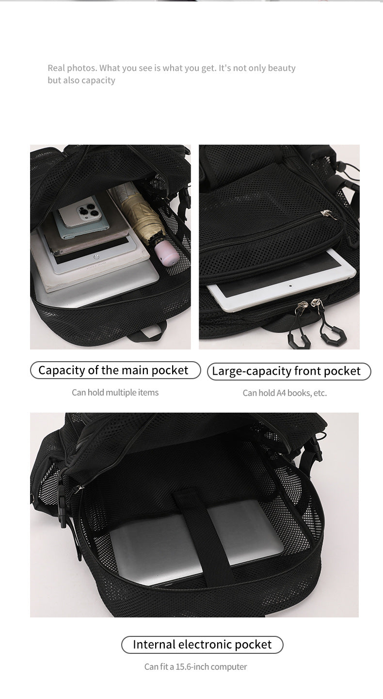 Hollow Out Multi Pockets Backpack