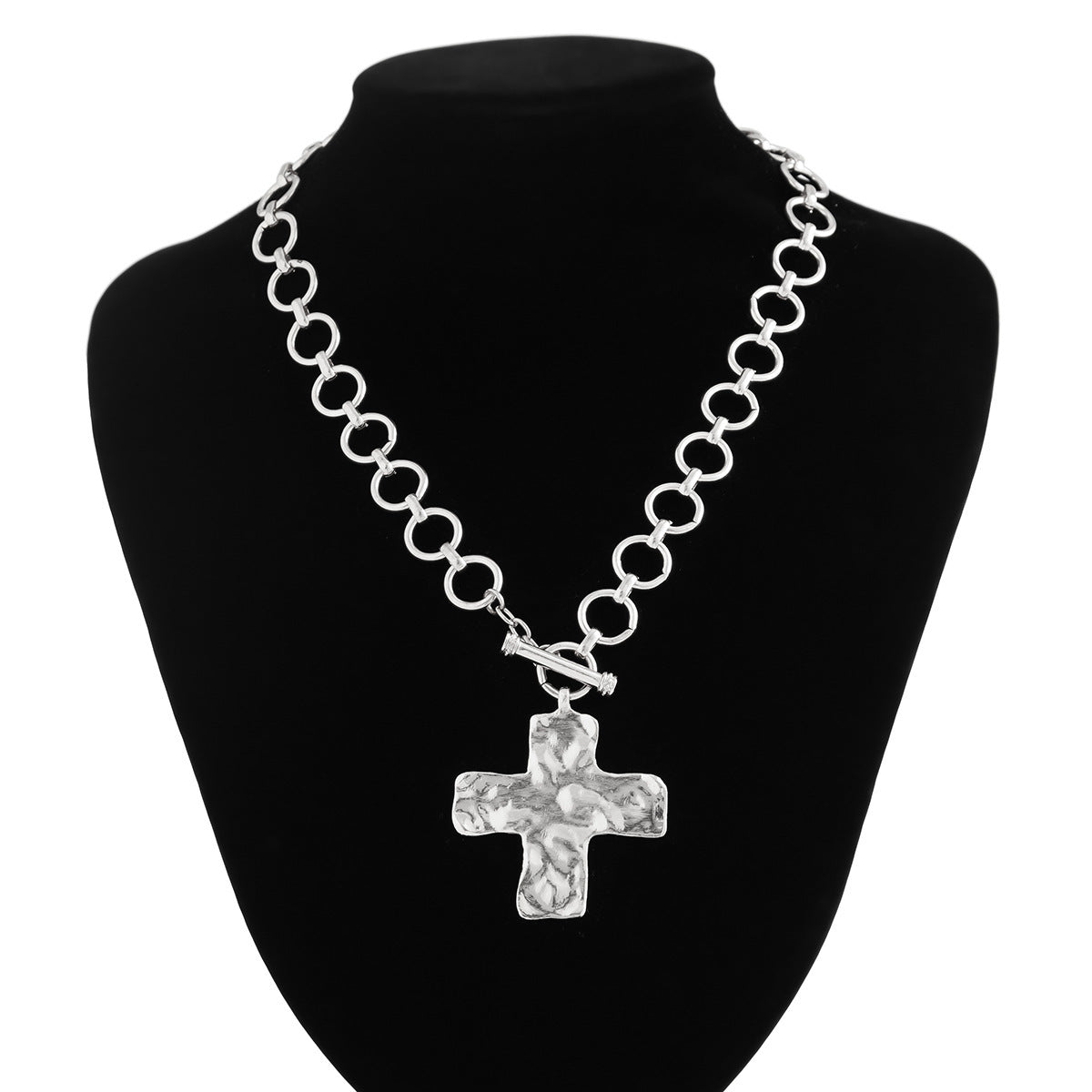 Punk Metal Cross Necklace