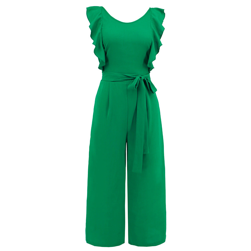 Flounce Sleeveless Romper