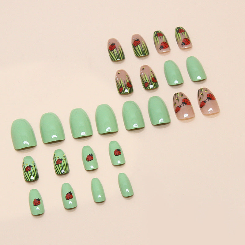 Ladybug Pattern Nail Art