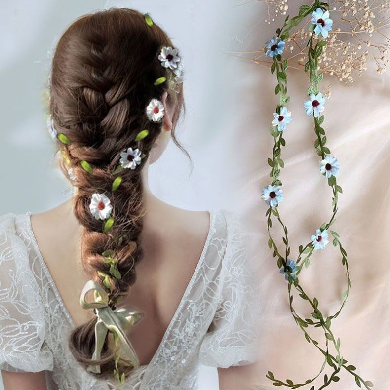 Artificial Flower Vine Braided Hairband