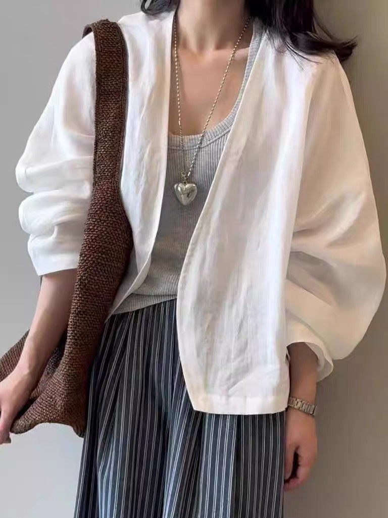 Cotton And Linen Sunscreen Cardigan