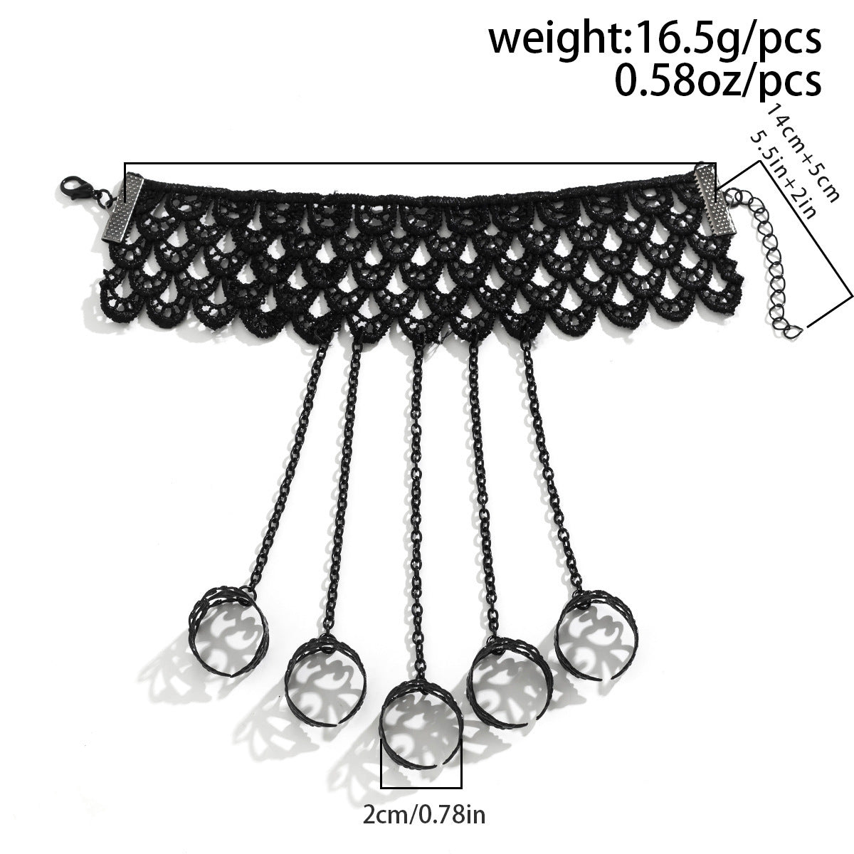 Halloween Gothic Chain Finger Bracelet