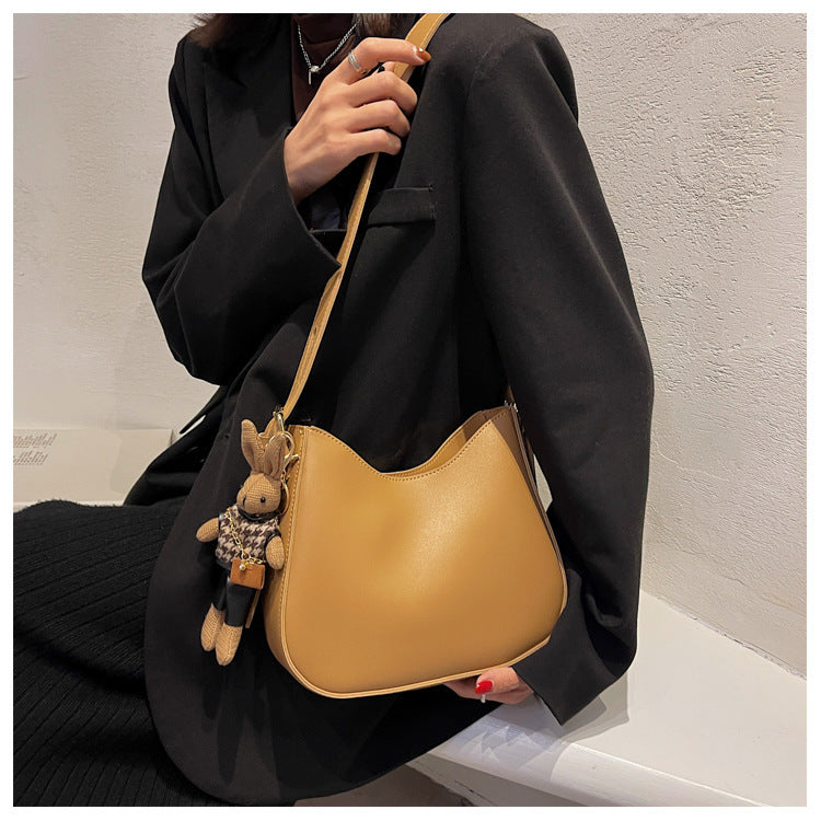 Casual Crossbody Bag With Pendant