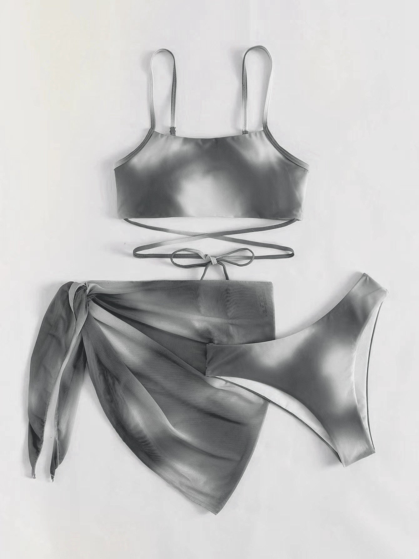 Tie-dye Bikini Swimsuit Three-piece Set