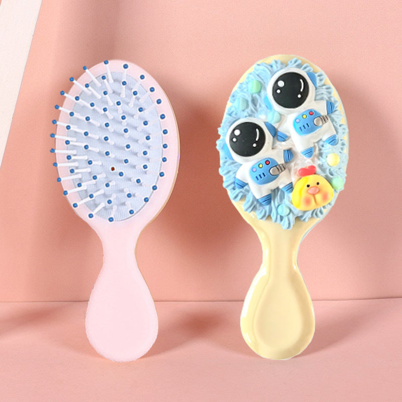 1 pc Cream Glue DIY Material And Cartoon Cute Children's Mini Comb