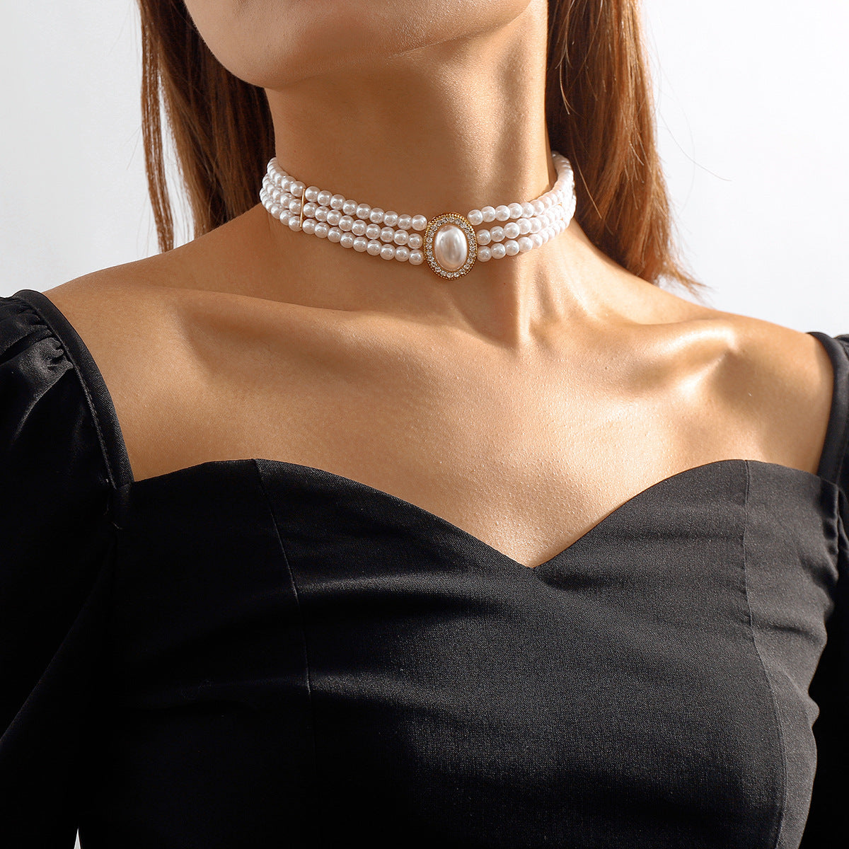 Multi-layered Pearl Necklace