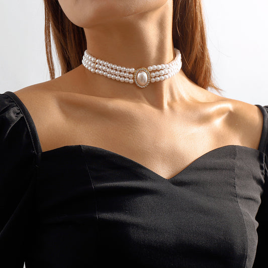 Multi-layered Pearl Necklace