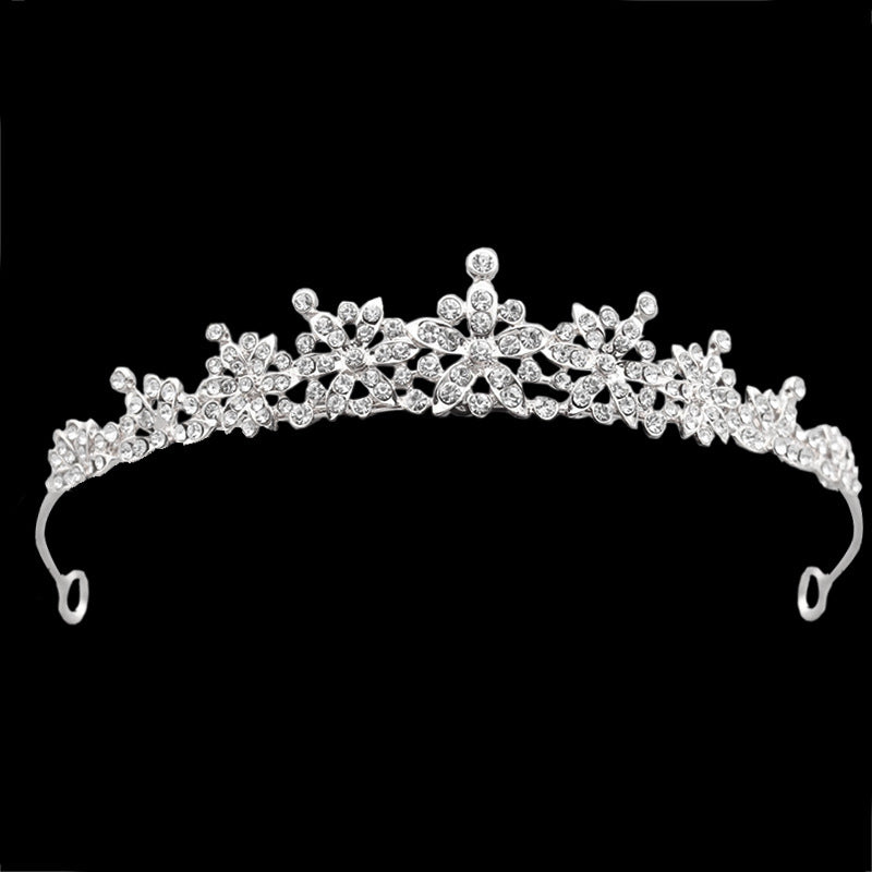 Bridal Crown Alloy Flower Pearl Headband
