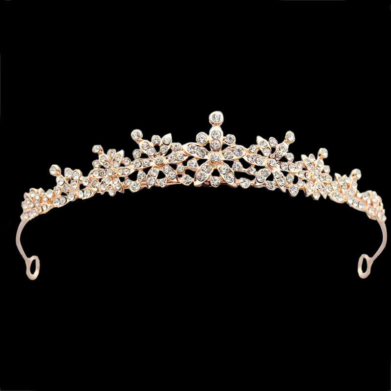 Bridal Crown Alloy Flower Pearl Headband