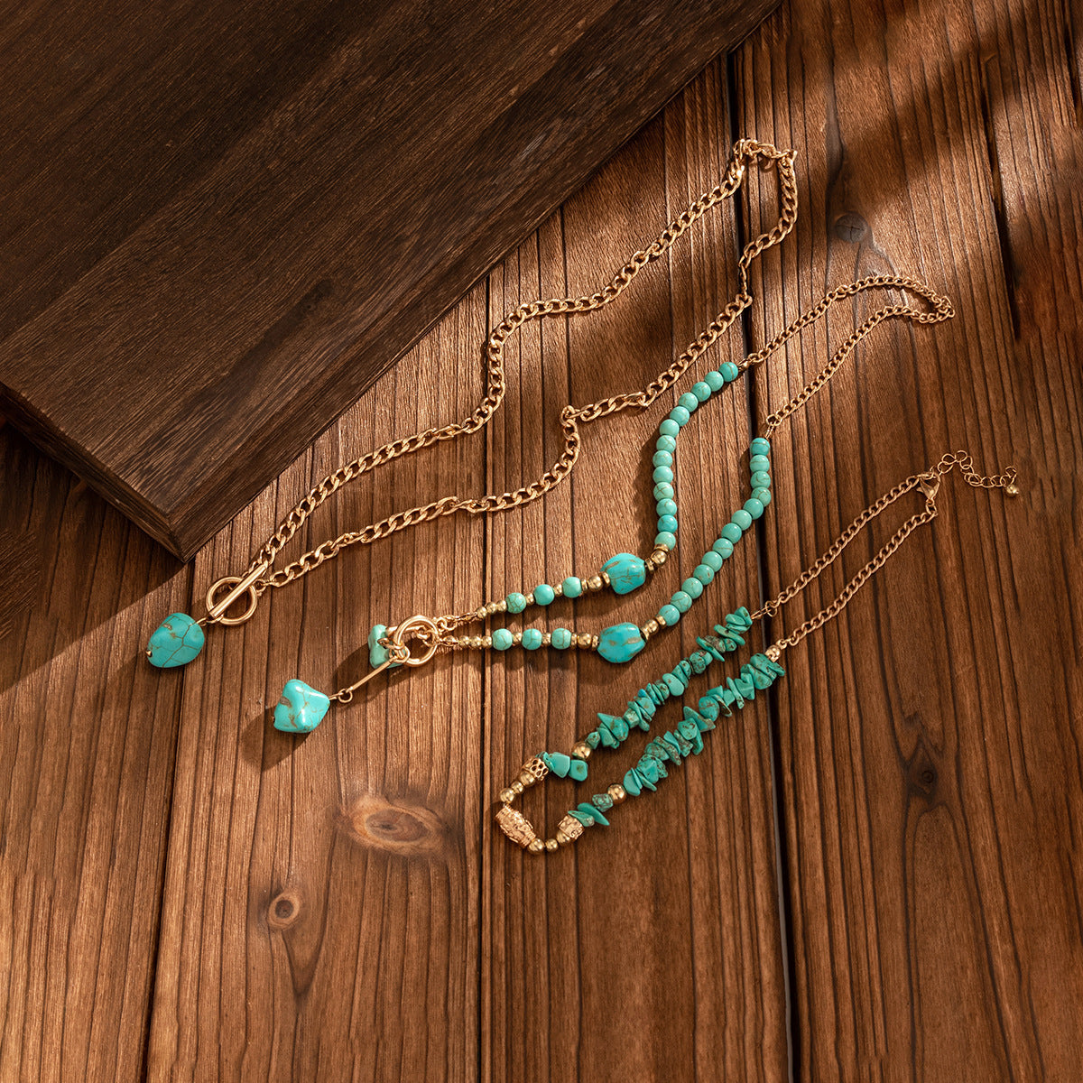 Blue Beaded Bohemian Necklace