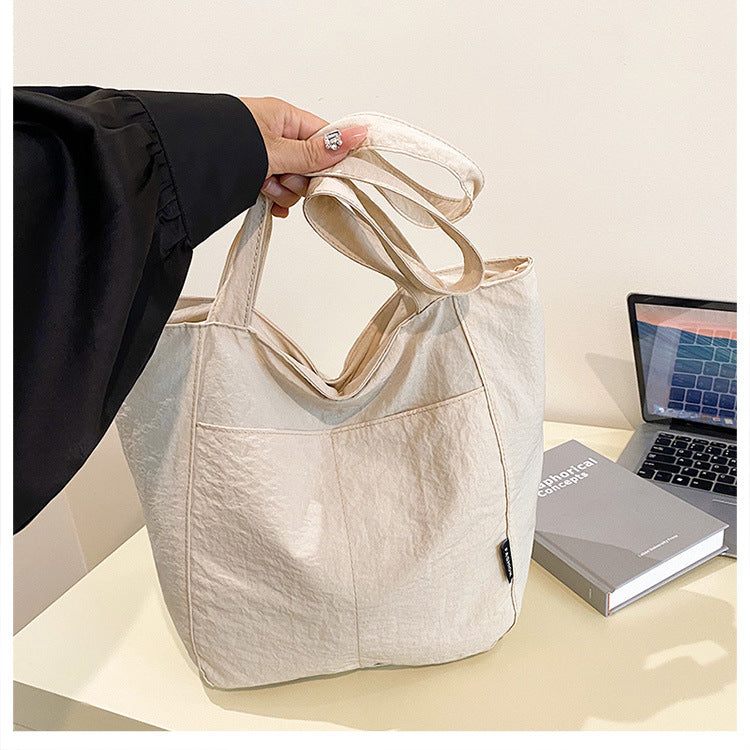 Nylon Waterproof Casual Solid Color Shoulder Bag