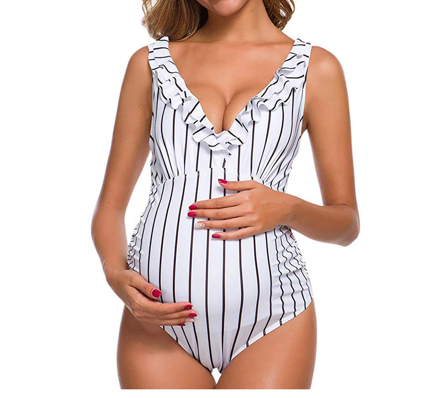 V Neck Maternity Swimwear