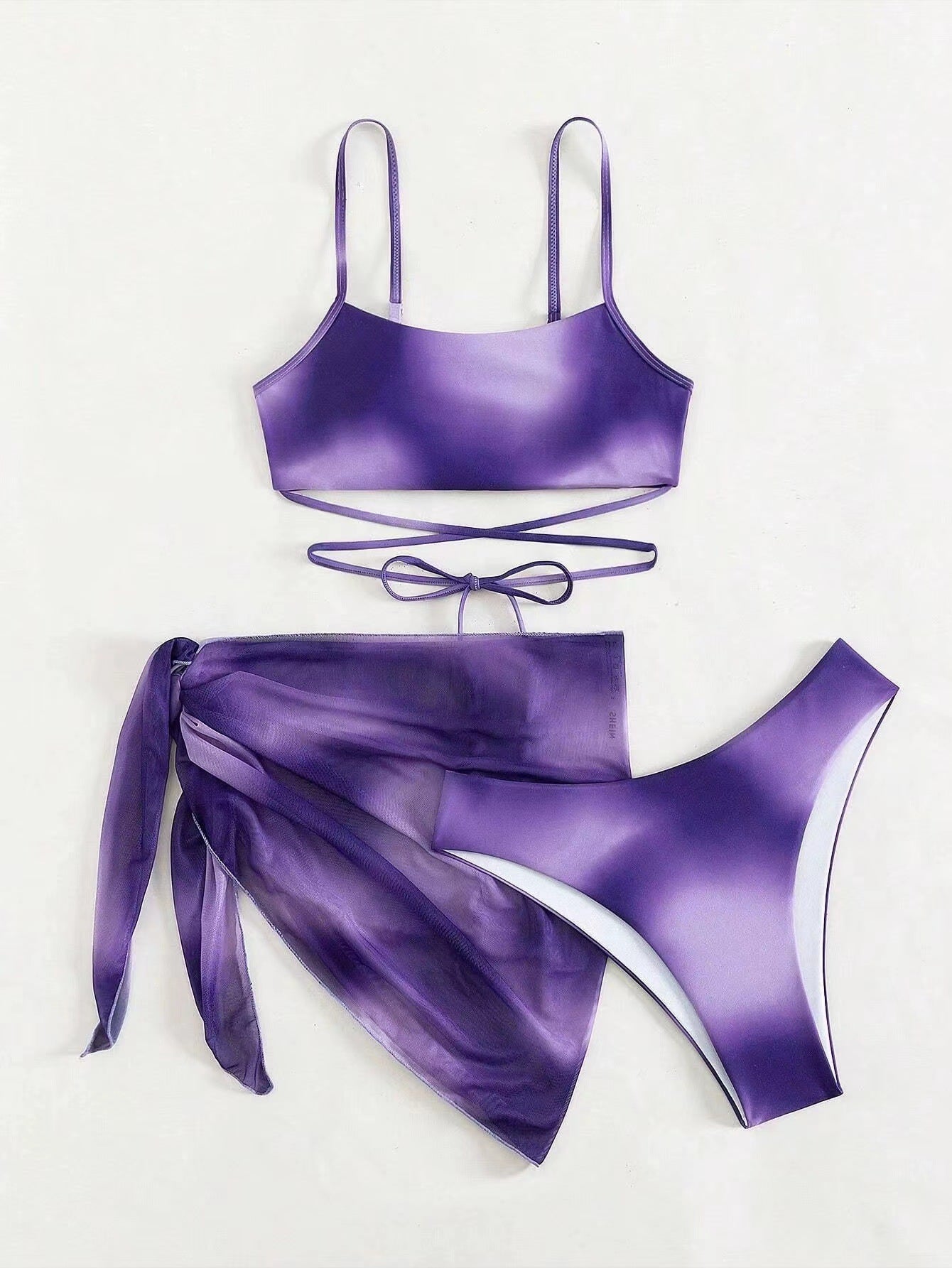 Tie-dye Bikini Swimsuit Three-piece Set
