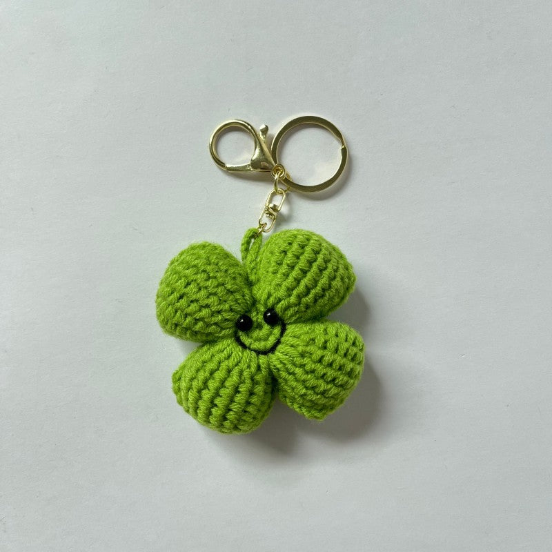 Hand-crocheted four-leaf Clover Pendants