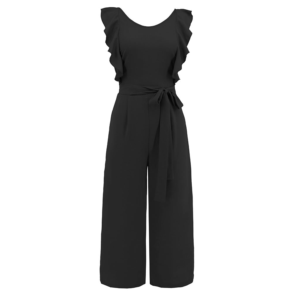 Flounce Sleeveless Romper