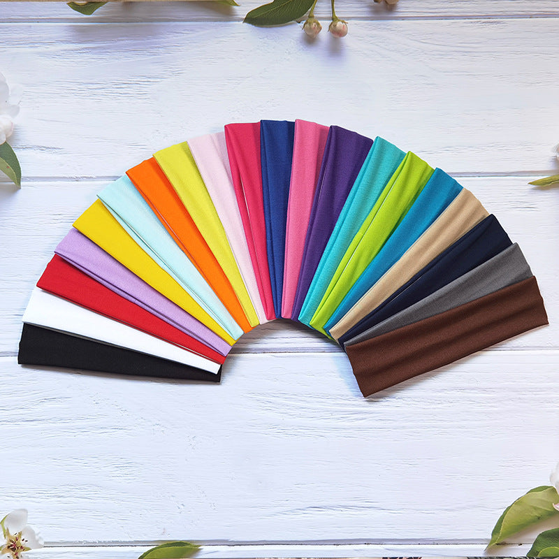 Solid Color High Elastic Headband Yoga Sports Headband