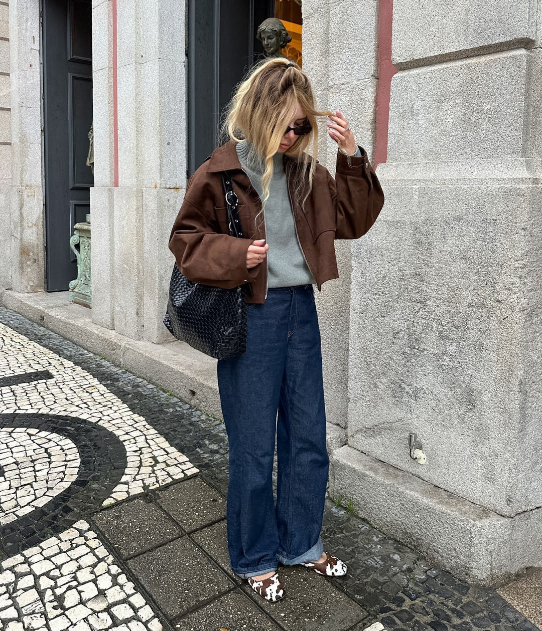 Loose Fitting Suede Jacket