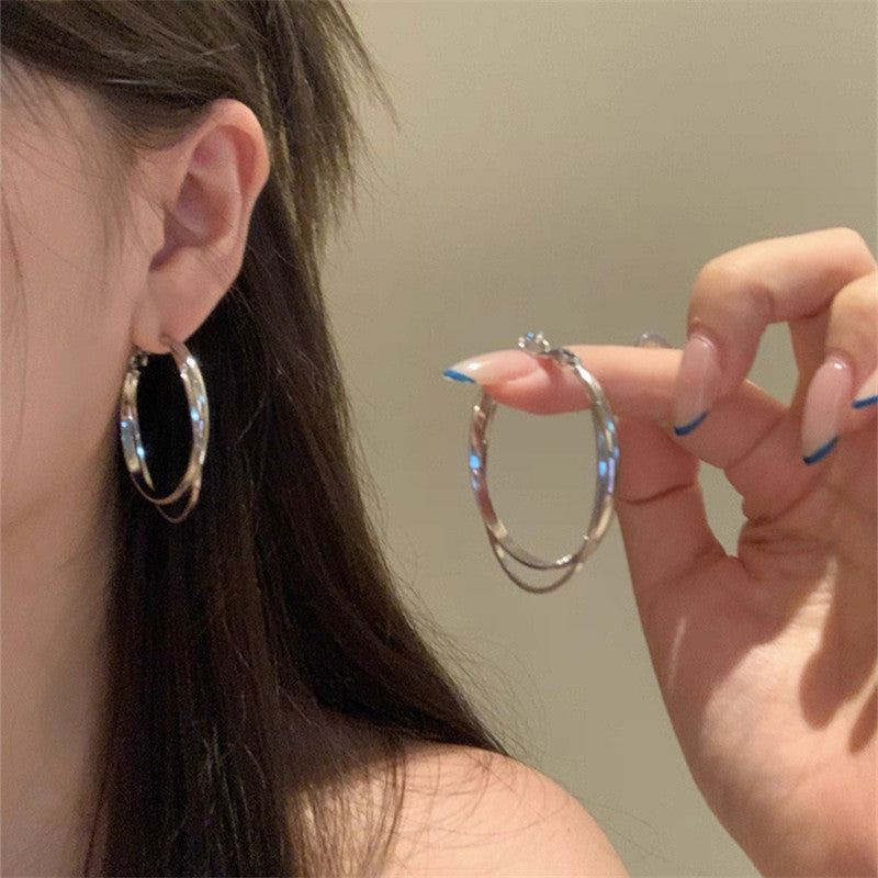 Double Circle Earrings