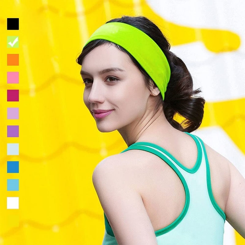 Solid Color High Elastic Headband Yoga Sports Headband