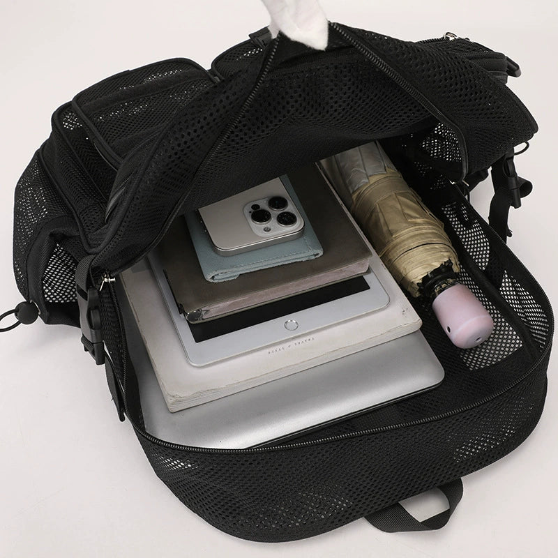 Hollow Out Multi Pockets Backpack