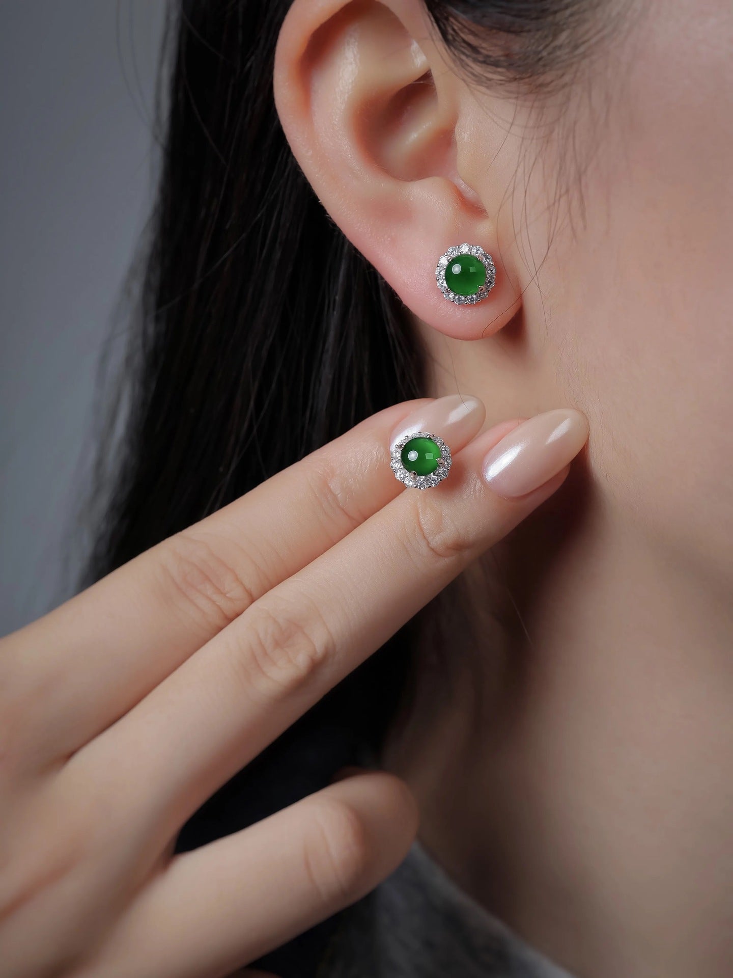 Imitation Chalcedony Earrings