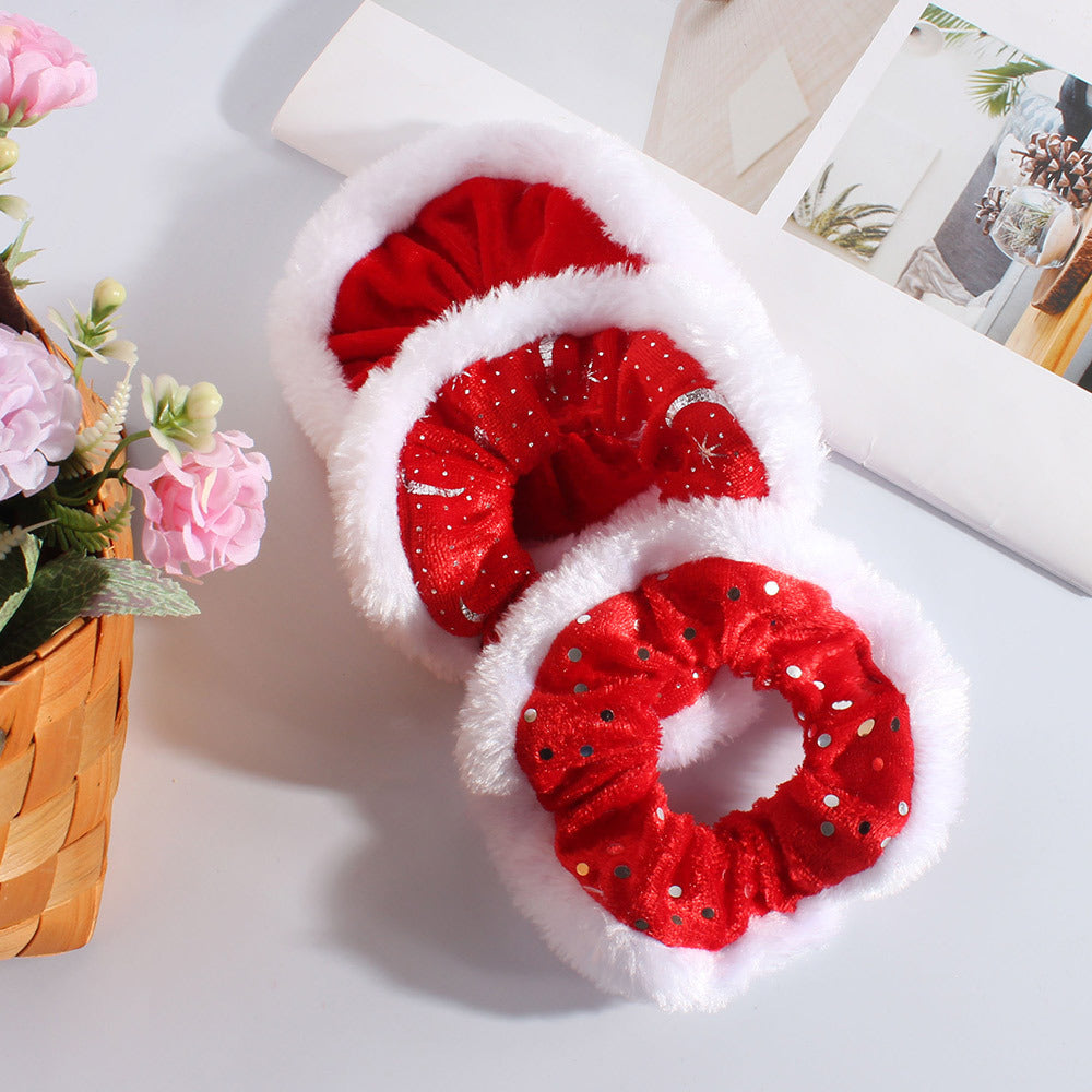 Christmas Plush Circle Rubber Band