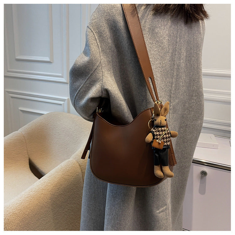 Casual Crossbody Bag With Pendant
