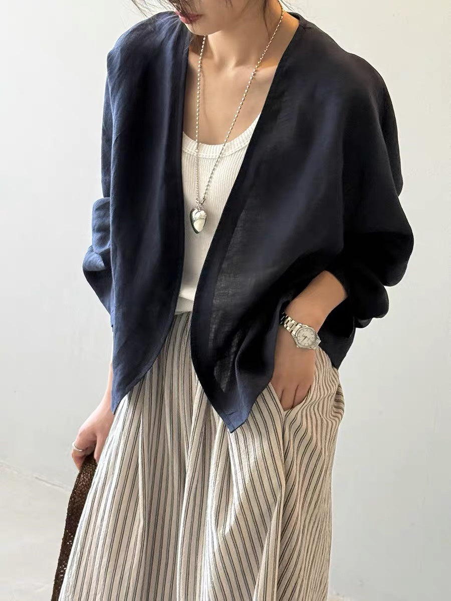 Cotton And Linen Sunscreen Cardigan