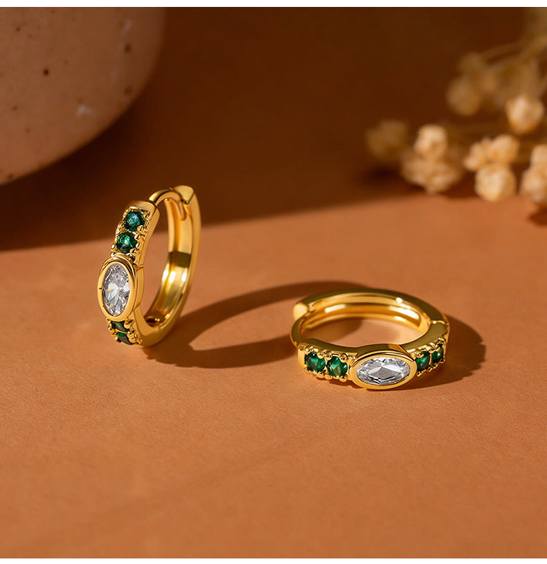Teardrop-shaped Zircon Earrings