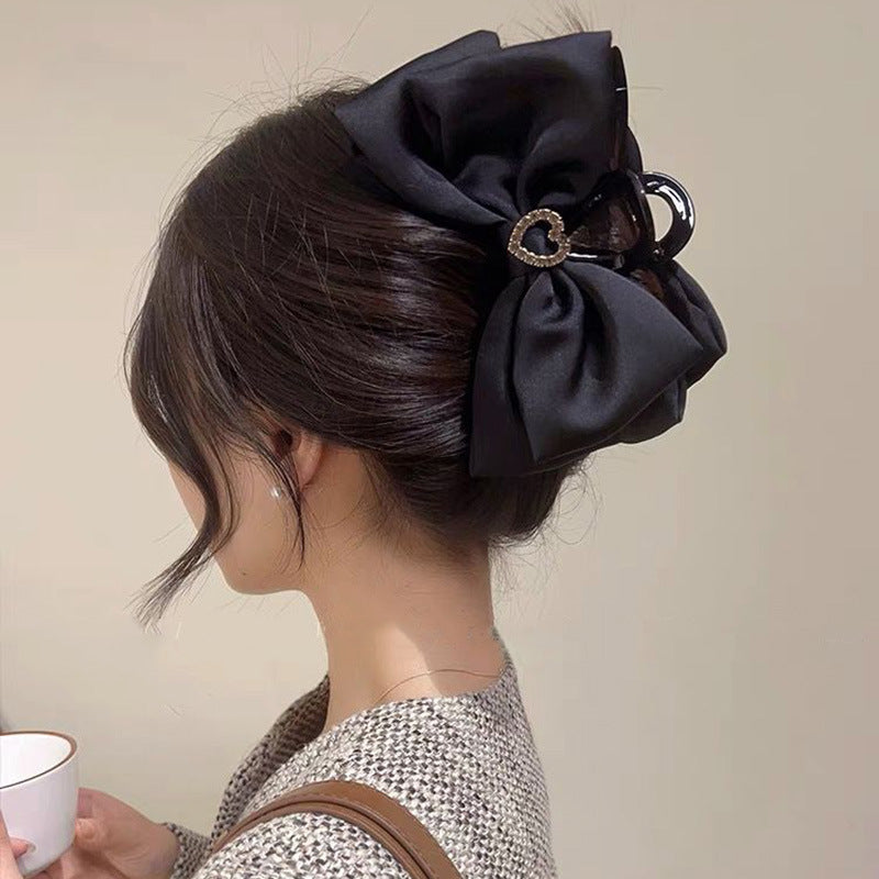 Black Bow Hair Clip