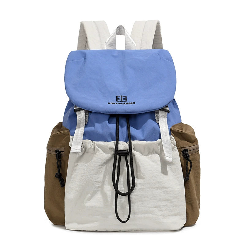 Color-blocked Lightweight Nylon Backpack