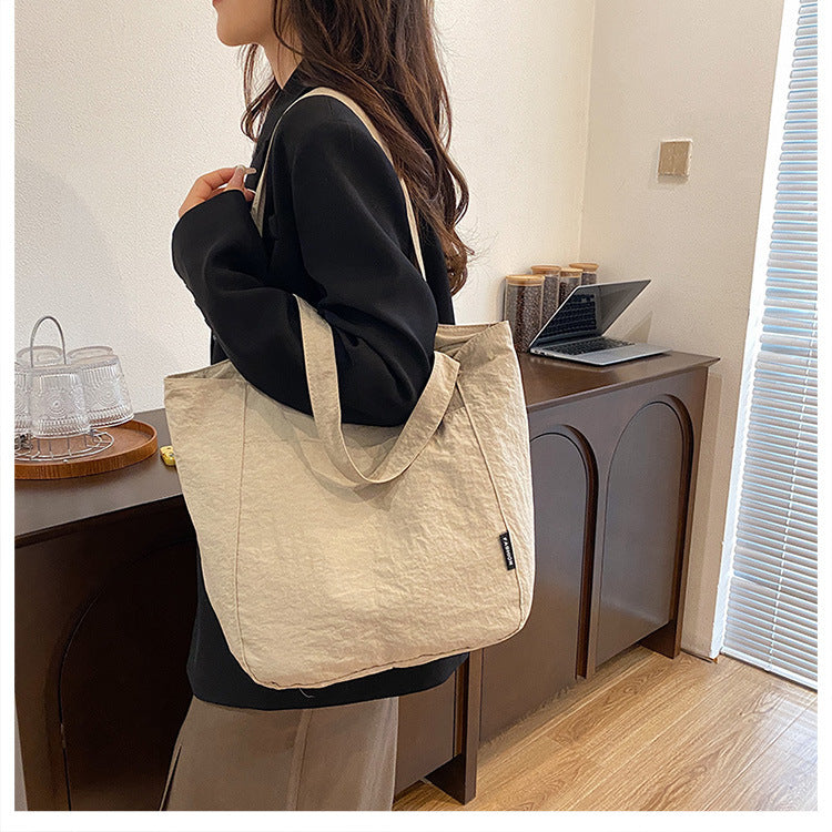 Nylon Waterproof Casual Solid Color Shoulder Bag