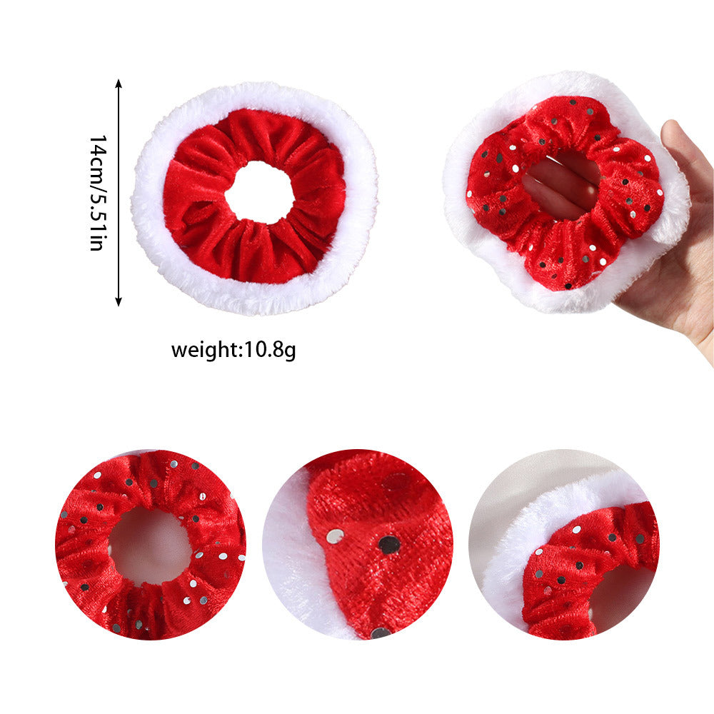Christmas Plush Circle Rubber Band