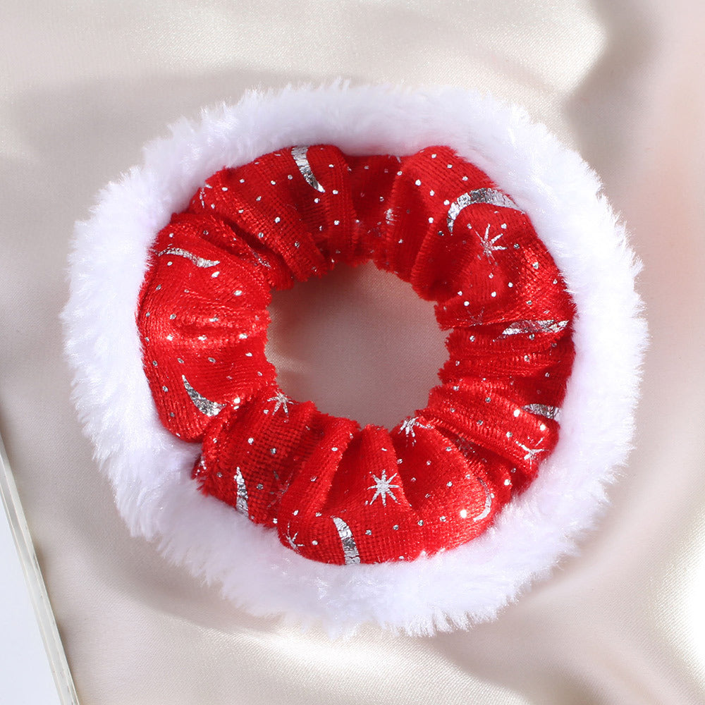 Christmas Plush Circle Rubber Band