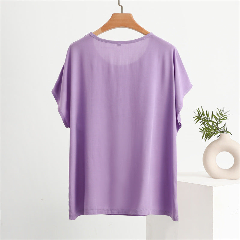 Middle-aged And Elderly Women's Round Neck Top