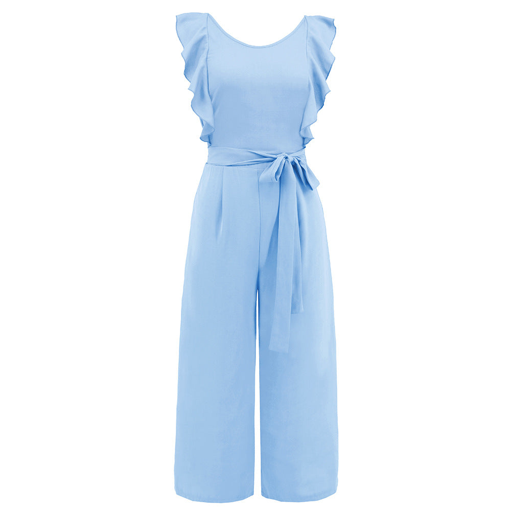 Flounce Sleeveless Romper