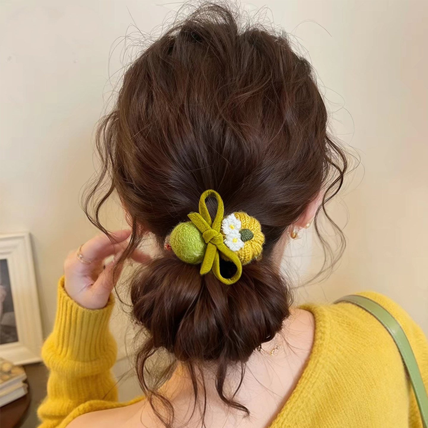 Pumpkin Bow Hair Tie