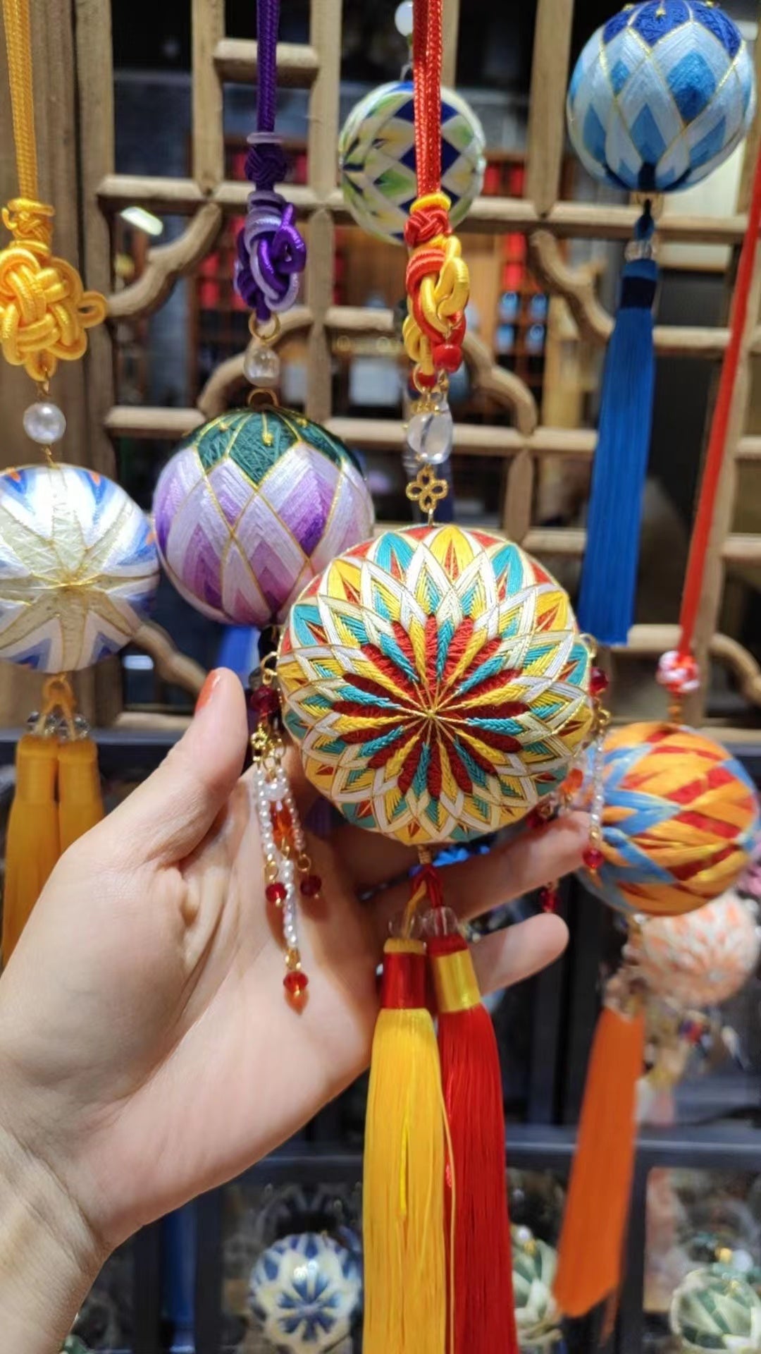 Embroidered Ball Ornaments