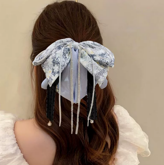 Lace Bow Ponytail Clip