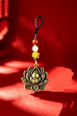 Lotus Blossoms Auspicious and Fashionable Jewelry Pendant