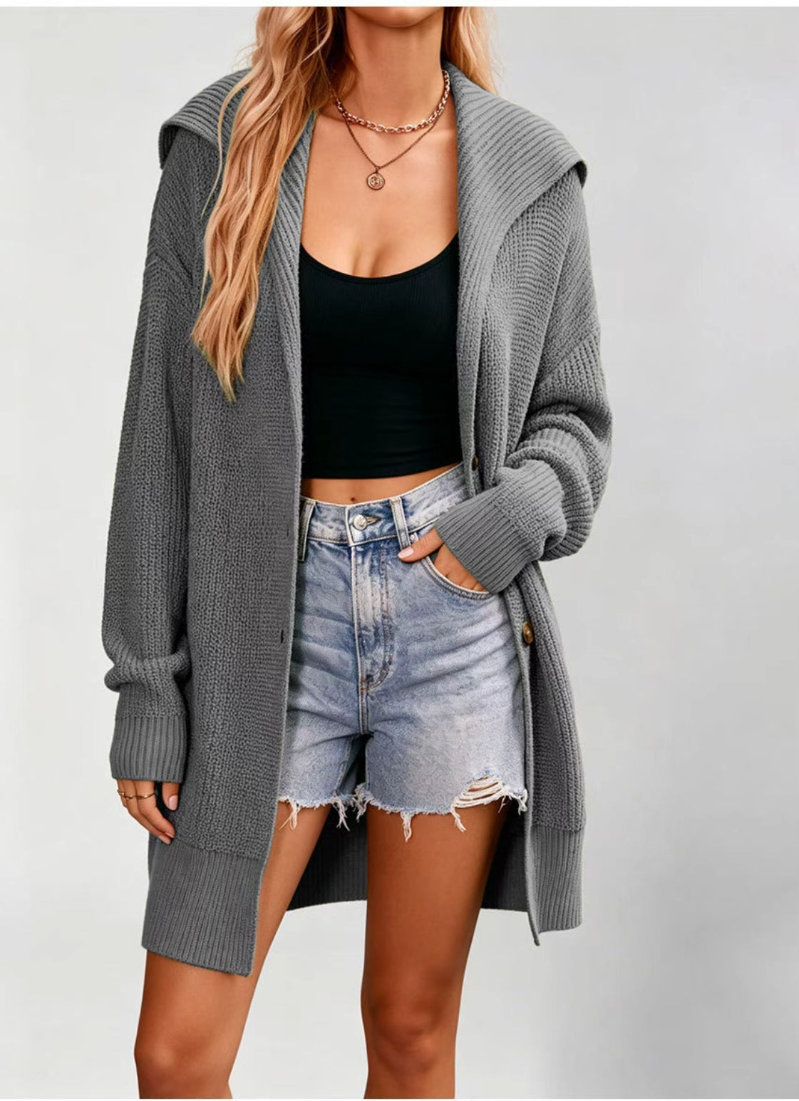 Hooded Knit Sweater