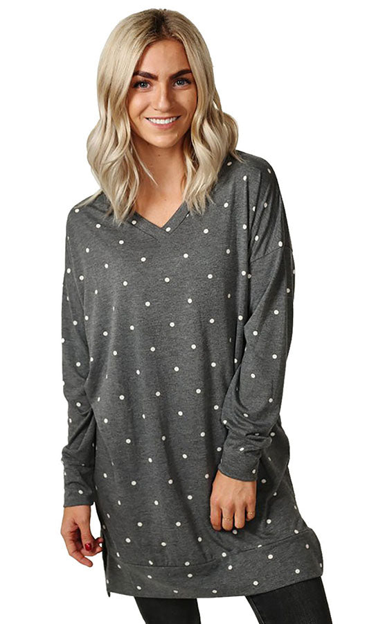 Dots Print T Shirt